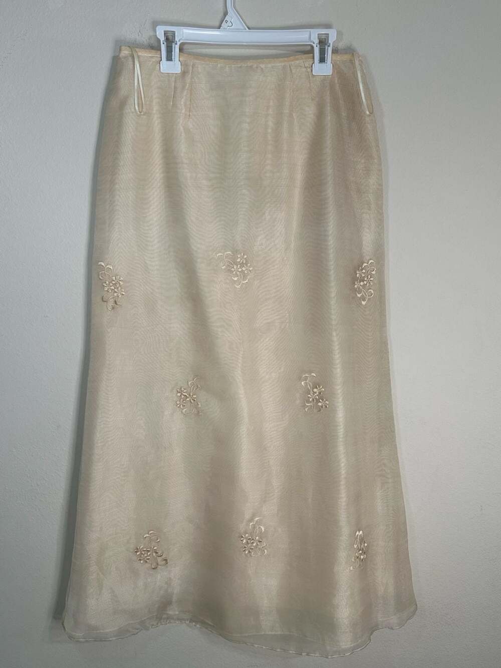 Vintage Filipiniana 3-Piece Embroidered Organza Formal Set - Top, Skirt & Shawl